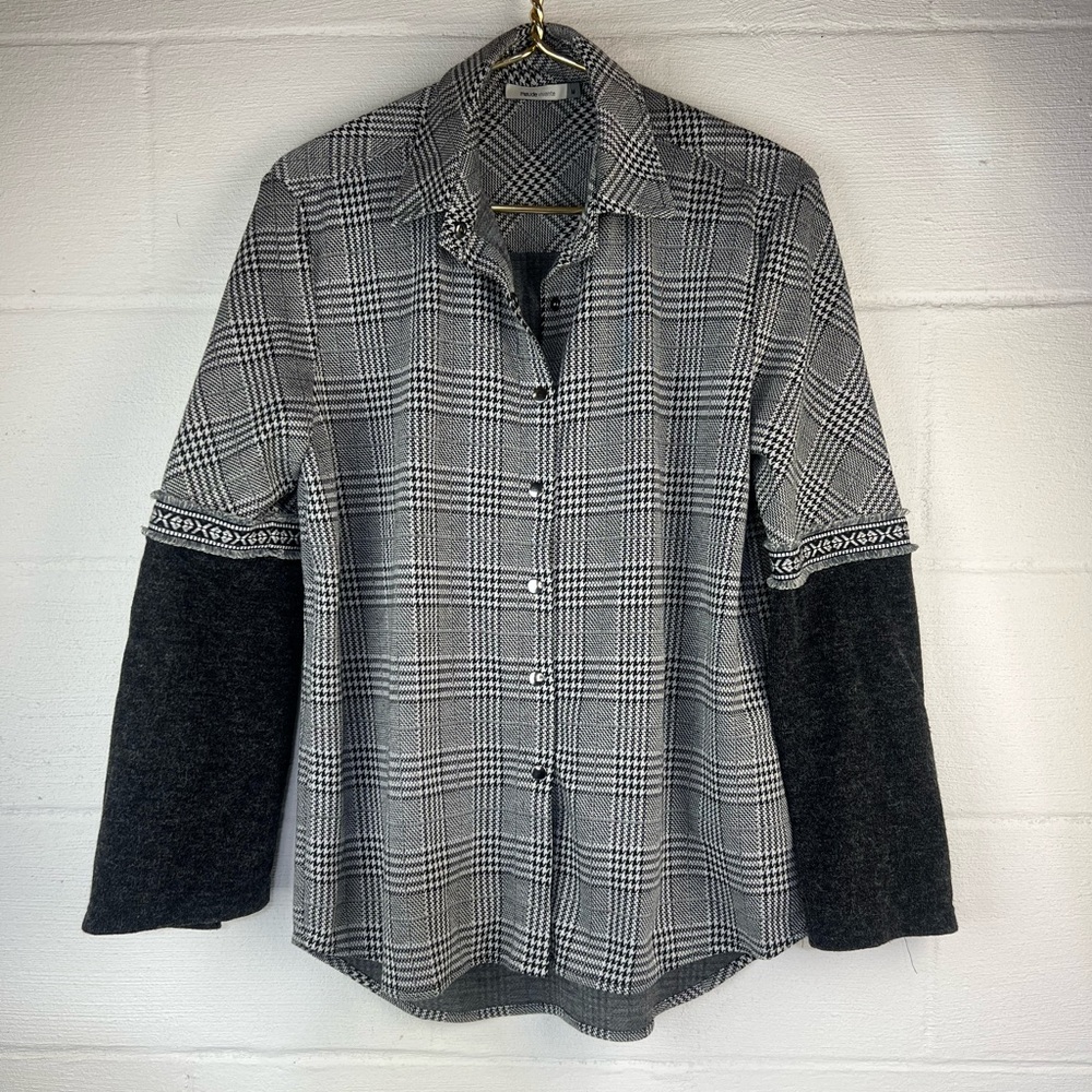 Maude Vivante Houndstooth Top, Medium